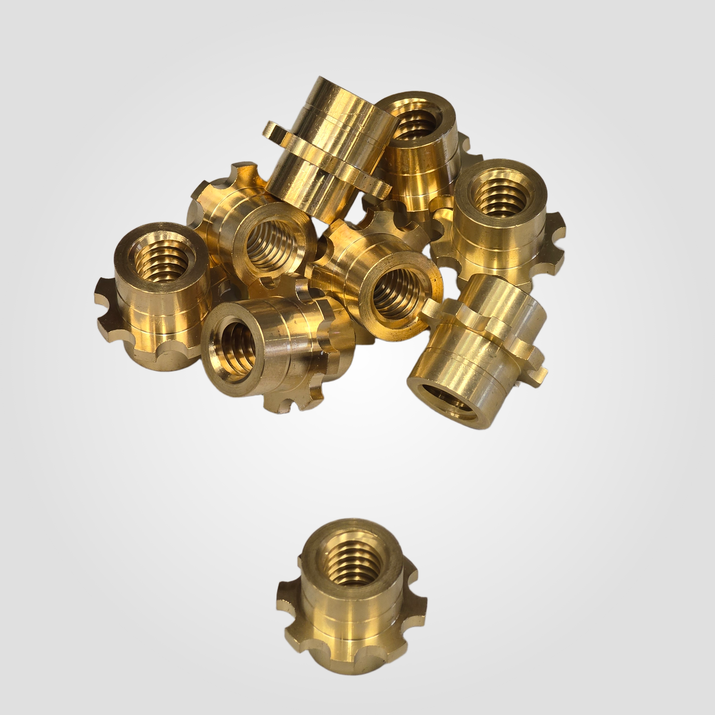 Threaded Brass Sleeve for Hunter Wheel Aligner Clamp
