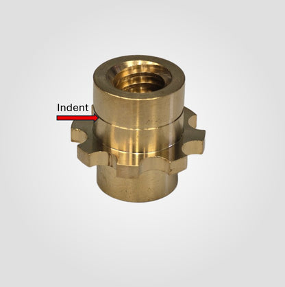 Threaded Brass Sleeve for Hunter Wheel Aligner Clamp